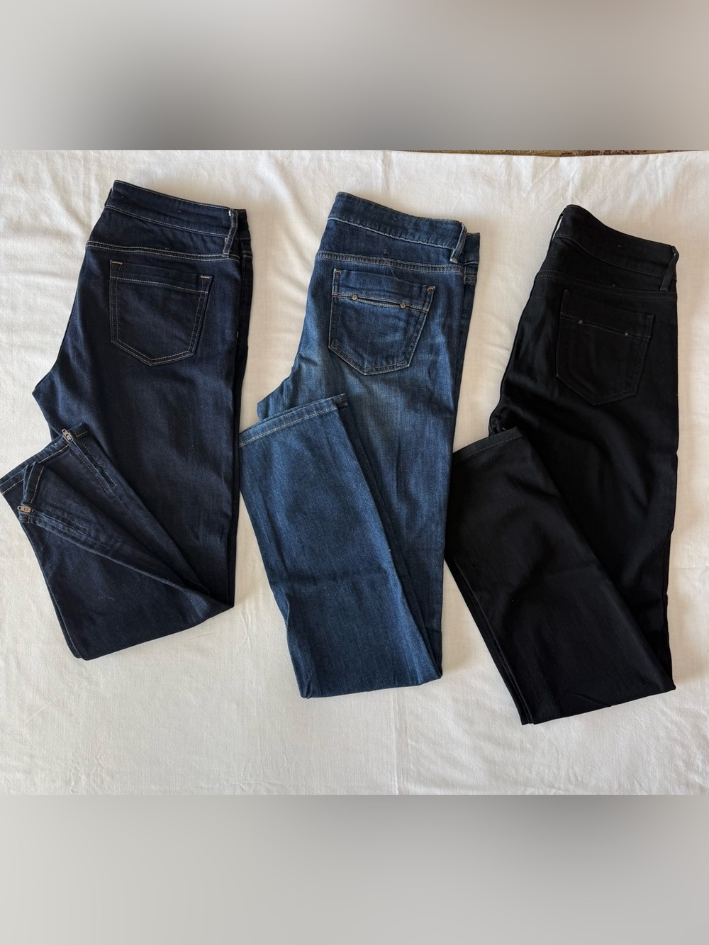 Banana Republic Classic Skinny Jeans Bundle Size 10 3 Pairs Black Dark Medium